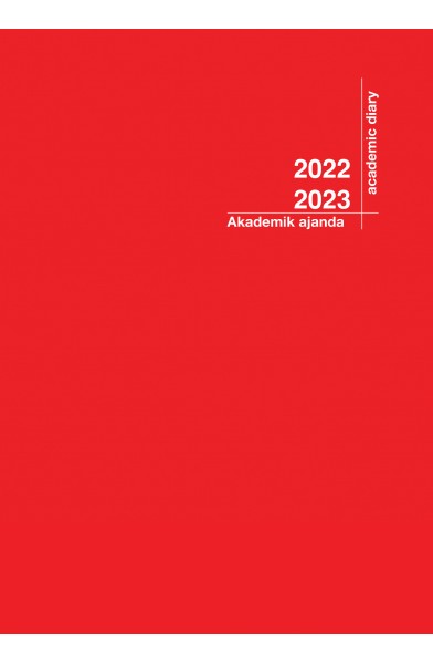 2022-2023 Akademik Ajanda 21X29 Kırmızı