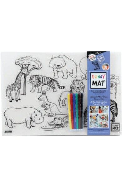 Funny Mat - Evcil Hayvanlar Ve Vahşi Hayvanlar 6'Lı Kalem Hediyeli 30 x 40 cm