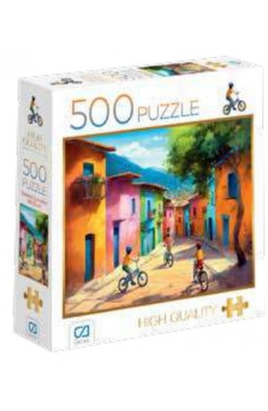 Bisikletli Çocuklar Puzzle 500