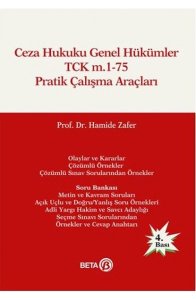 Ceza Hukuku Genel Hükümler TCK m.1-75 Pratik Çalışma Araçları