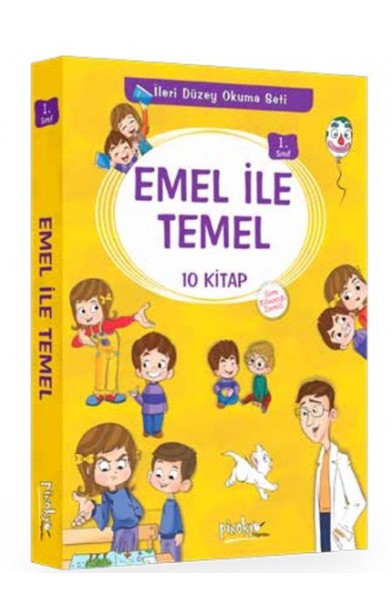 1. Sınıf Emel İle Temel Serisi - İleri Düzey Okuma Seti - 10 Kitaplık Set