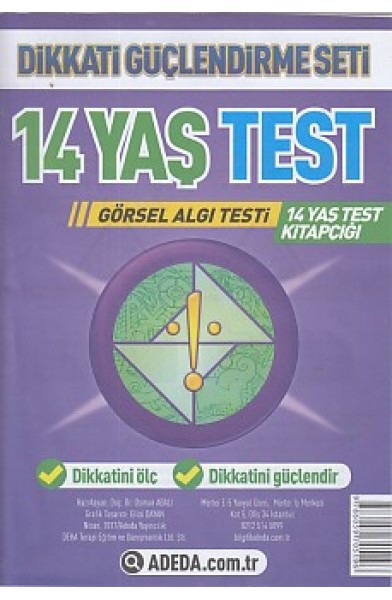 Dikkati Güçlendirme Seti 14 Yaş Test