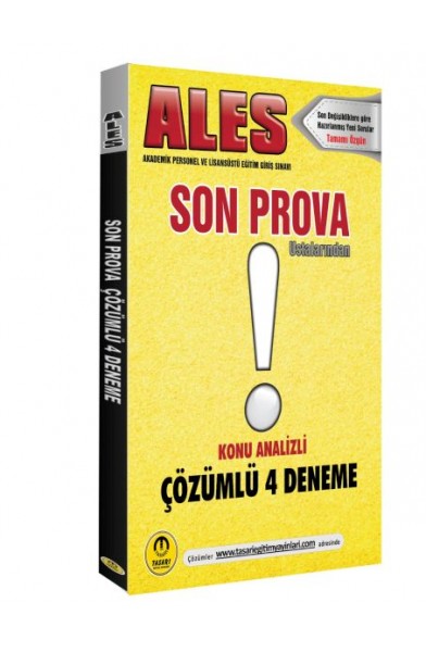 Tasarı Ales Son Prova 4 Çözümlü Deneme