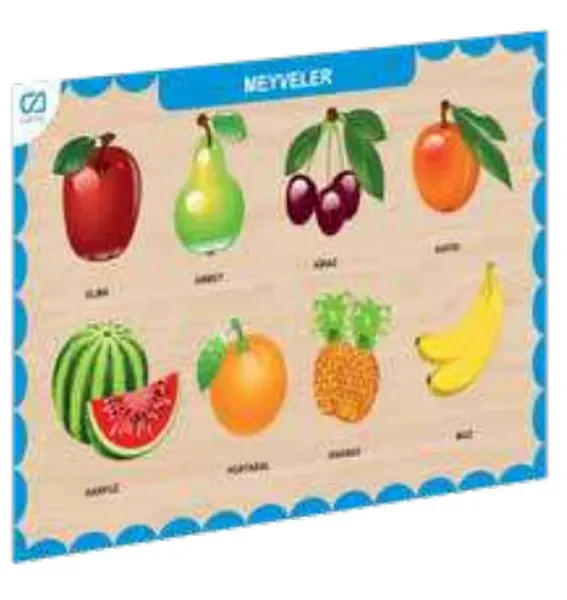 Ahşap Meyveler Eğitici Set